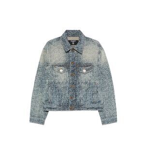 BALMAIN Monogram Denim Jacket Men BLUE Outerwear